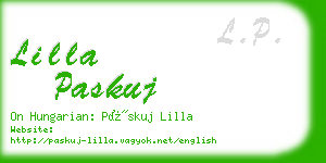 lilla paskuj business card